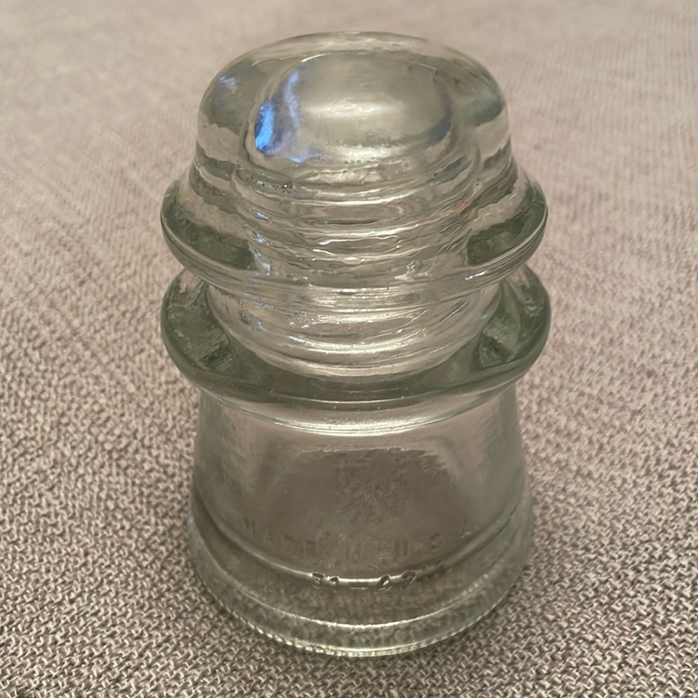 Vintage Clear Glass Insulator Conductor HEMINGRAY  - 17 USA 31-42::
